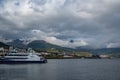 View of the port of Ushuaia, Tierra del Fuego, Patagonia, Argentina