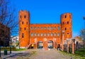 View of the porta palatina in the italian city torino...IMAGE