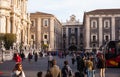View of Porta Uzeda, Catania Royalty Free Stock Photo