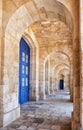 The view of portico roofed colonnaded terrace of the Malta Marit