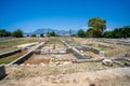 View of porticos in Letoon ancient city. The porticos (stoas-collonnade) surrounded the Temple shrine.