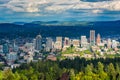 View of the Portland skyline from Pittock Acres Park, in Portland, Oregon.