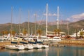 View of Porto Montenegro - full service yacht marina in the Adriatic. Tivat, Montenegro Royalty Free Stock Photo