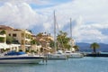 View of Porto Montenegro in Tivat city - yacht marina in Adriatic. Montenegro Royalty Free Stock Photo