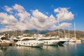 View of yacht marina Porto Montenegro. Tivat city, Montenegro Royalty Free Stock Photo