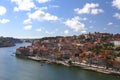 View of Porto with Ribeira over Douro river