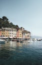 View of Portofino harbor in Italy