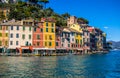 View of Portofino, an Italian fishing village, Genoa province, Italy.