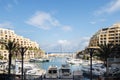View of the Portomaso Marina in St Julians Malta