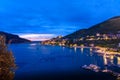 View of Portovenere or Porto Venere town on Ligurian coast at night. Italy Royalty Free Stock Photo