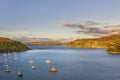 view on Portree bay, Isle of Skye, Scotland Royalty Free Stock Photo