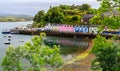 View on Portree in a rainy day, Isle of Skye, Scotland, UK Royalty Free Stock Photo