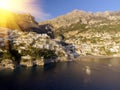 View of Positano village along Amalfi Coast in Italy Royalty Free Stock Photo