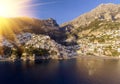 View of Positano village along Amalfi Coast in Italy Royalty Free Stock Photo