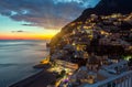 View of Positano village along Amalfi Coast in Italy Royalty Free Stock Photo