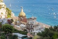 View of Positano village along Amalfi Coast in Italy, Campania, Naples Royalty Free Stock Photo