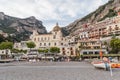 View of Positano village along Amalfi Coast in Italy, Campania, Naples Royalty Free Stock Photo