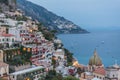 View of Positano village along Amalfi Coast in Italy, Campania, Naples Royalty Free Stock Photo