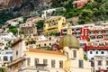 View of Positano village along Amalfi Coast in Italy Royalty Free Stock Photo