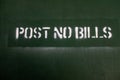 Post no bills Royalty Free Stock Photo