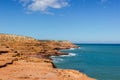 view of the Pot Alley in Kalbarri National Park, with beautiful clouds Western Australia Royalty Free Stock Photo