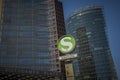 View on Potsdamer Platz S-bahn sign in Berlin, Germany Royalty Free Stock Photo