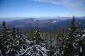 View from the PoÃÂ¾ana mountains on the distant Low Tatra mountains, Slovakia