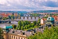The view on the Prague bridges. Royalty Free Stock Photo
