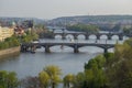 View of Prague bridges and Vltava river. Czech Republic Royalty Free Stock Photo