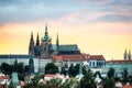 View of the Prague Castle in the evening, Czech Republic Royalty Free Stock Photo