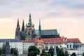 View of the Prague Castle in the evening, Czech Republic Royalty Free Stock Photo