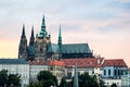 View of the Prague Castle in the evening, Czech Republic Royalty Free Stock Photo