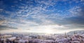 View from Prague Castle during winter time in Czech Republic Royalty Free Stock Photo