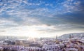 View from Prague Castle during winter time in Czech Republic Royalty Free Stock Photo