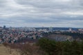 View of prague city from a hil above river Royalty Free Stock Photo