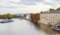 View of Prague, Czech Republic on the shore of Vltava