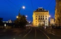 The View on Prague national Theatre in the Night, Czech Republic