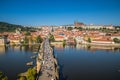 View on Prague from the old town bridge tower