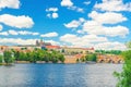 View of Prague old town, historical center with Prague Castle, St. Vitus Cathedral Royalty Free Stock Photo