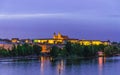 View of Prague old town, historical center with Prague Castle, St. Vitus Cathedral Royalty Free Stock Photo