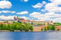 View of Prague old town, historical center with Prague Castle, St. Vitus Cathedral Royalty Free Stock Photo