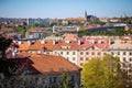 View of Prague Roofs from Vysehrad area in Prague, Czech Republic Royalty Free Stock Photo