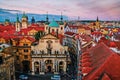 The view from Prague tower on the city