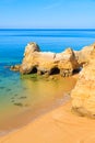 A view of a Praia da Rocha beach Royalty Free Stock Photo