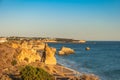 A view of a Praia da Rocha in Portimao Algarve region Portugal. Sunset Royalty Free Stock Photo