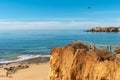 A view of a Praia da Rocha in Portimao Algarve region Portugal. Sunset Royalty Free Stock Photo
