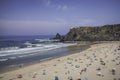 View of Praia de Odeceixe, a beautiful beach facing the Atlantic Ocean in Alentejo region, Portugal Royalty Free Stock Photo