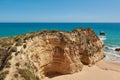 View of the Praia dos Tres Castelos from the viewpoint. Portimao, Portugal Royalty Free Stock Photo