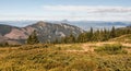 View from Prasiva hill above Demanovska dolina in Nizke Tatry mountains in Slovakia