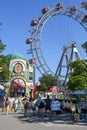 View at the Prater amusement park at Vienna on Austria